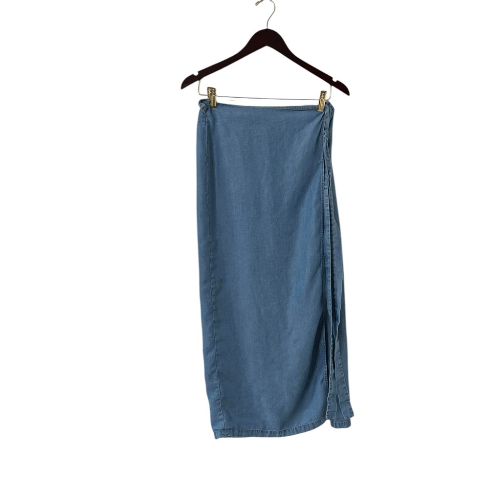 REVOLVE x Capulet Wrap Chambray Midi Skirt - Picture 4 of 5